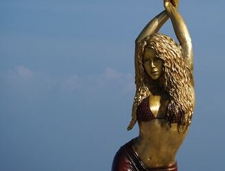 Shakira ya tiene su propia estatua en Barranquilla, Colombia. Foto: AFP