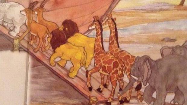 La Nación / Dos leones machos en ilustración del arca de Noe generan  polémica
