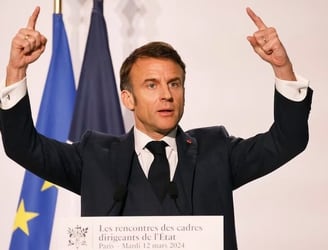Emmanuel Macron, presidente de Francia.FOTO: AFP
