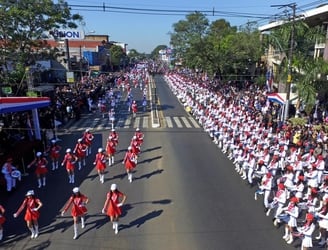 Desfile en Fernando de la Mora, recordando el fin de la  Guerra del Chaco. Foto: Archivo