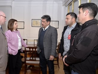 La ministra argentina se reunió con el comisario Nimio Cardozo. Foto: PB.