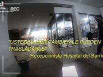 Imagen de la cámara que llevaba el policía que captó el polémico episodio en el Hospital de Barrio Obrero.