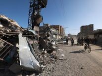 Escombros de edificios en la zona de Rafah, en el sur de la Franja de Gaza. Foto: AFP.