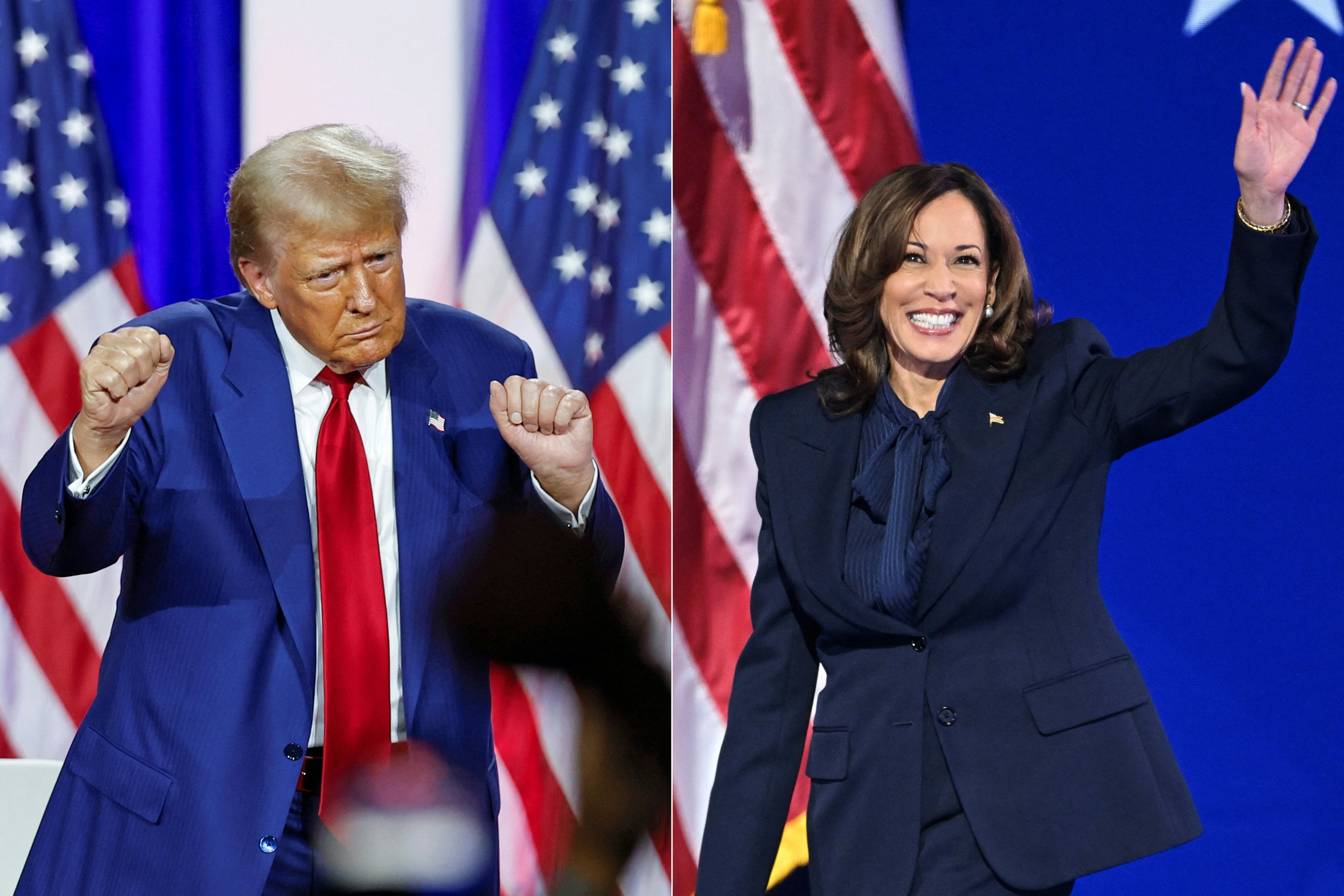 Existe constante expectativa por el triunfo de Kamala Harris o Donald Trump en las elecciones estadounidenses. Foto: La Nación.   