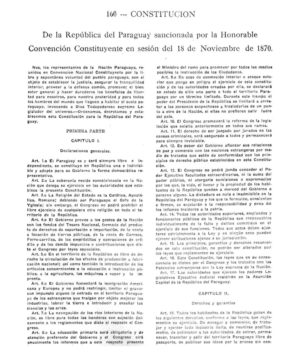 La Constitución de 1870. Foto: Gentileza