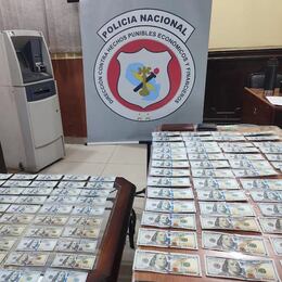 Los billetes falsificados detectados en Capiatá. Foto: Gentileza