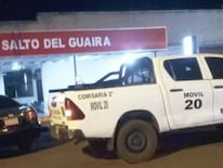 El menor fue trasladado hasta el Hospital de Salto del Guairá en una patrullera. Foto: Gentileza