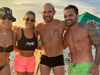 Norma Benítez, Anahí Sánchez, José Santander y el novio de “Abejita”.
