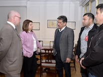La ministra argentina se reunió con el comisario Nimio Cardozo. Foto: PB.