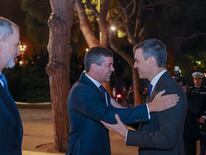 Santiago Peña tuvo un encuentro con el presidente Pedro Sánchez y el rey Felipe VI de España. Foto: Presidencia.