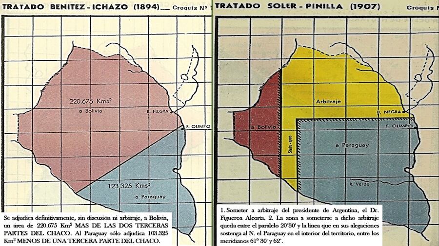 El Tratado Benítez – Ichazo concedía a Bolivia más de las dos terceras partes del Chaco, en tanto que el tratado Soler – Pinilla contemplaba una zona a ser sometida a arbitraje. Foto: Gentileza Eduardo Ortiz