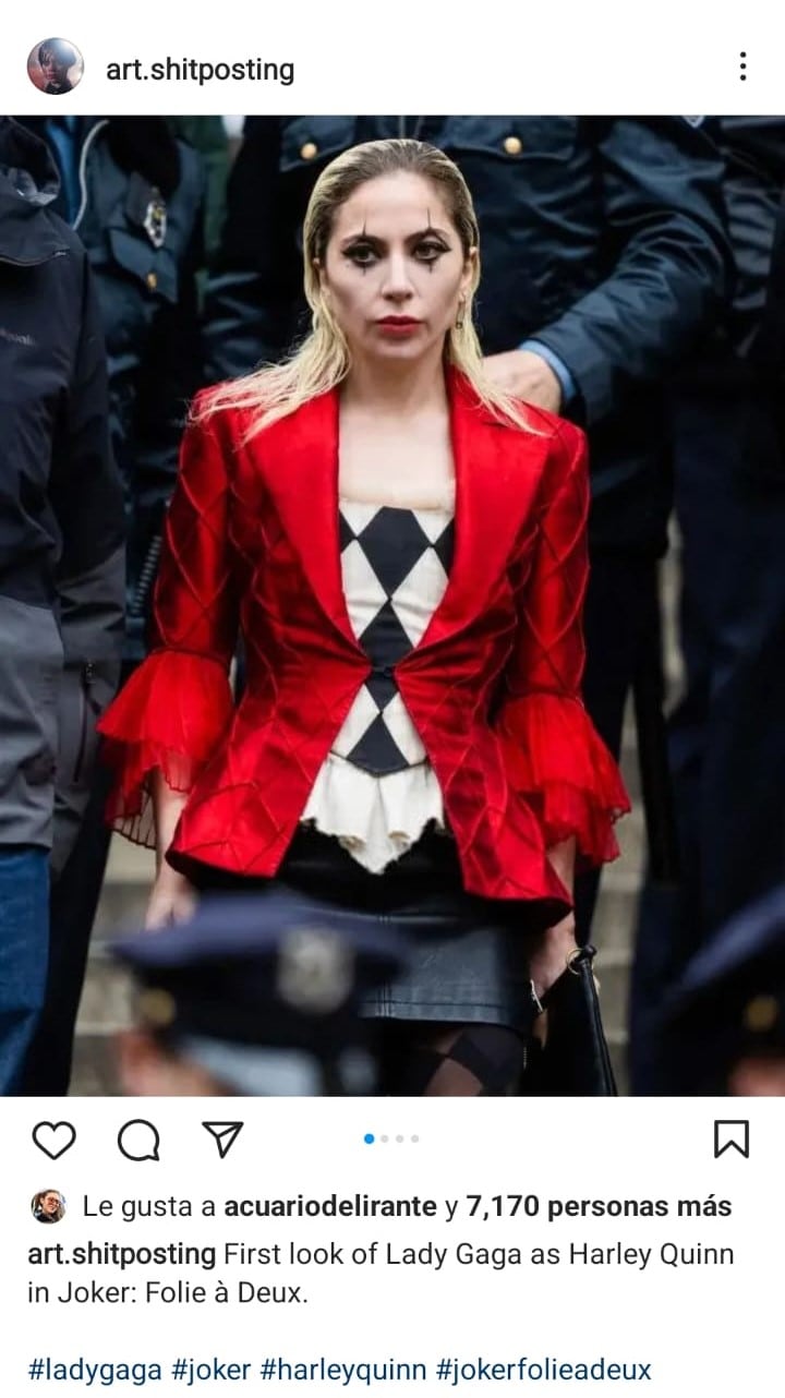 La Nación / ¡En la piel de Harley Quinn! Filtran imágenes de Lady Gaga en el  set del “Joker”