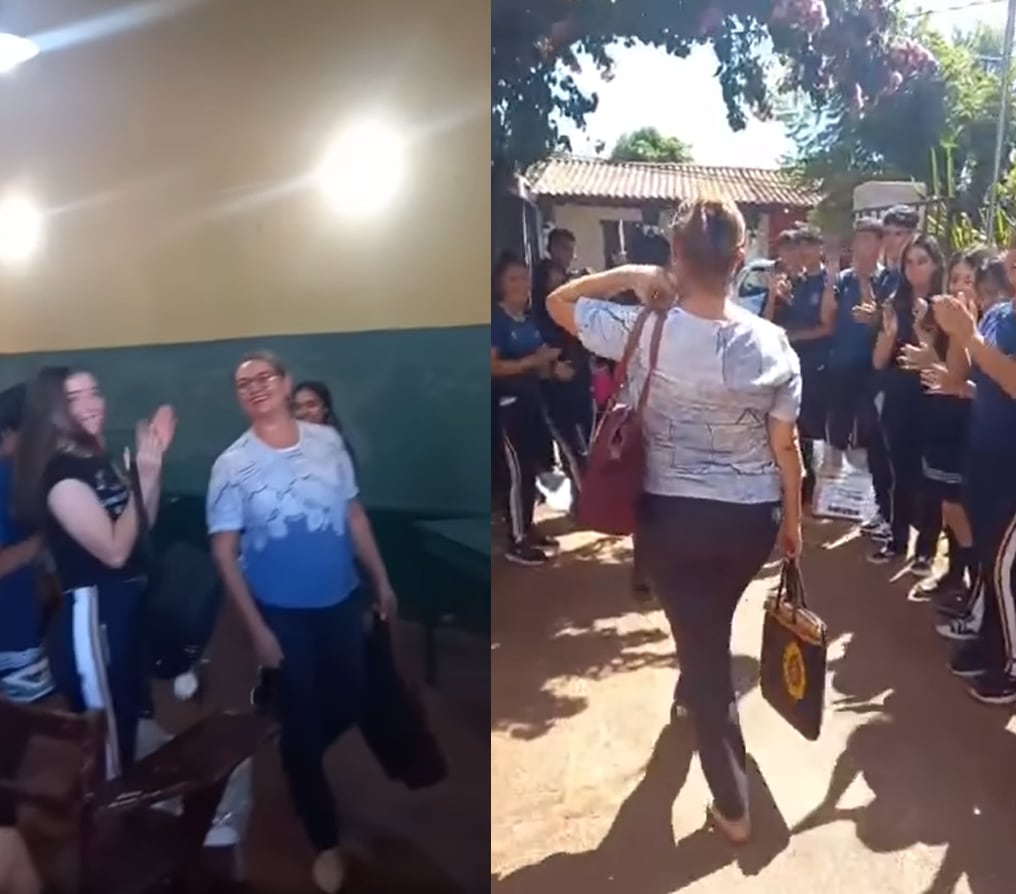 La Nación / Entre aplausos despiden a docente jubilada en Itauguá