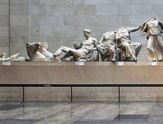 Los frisos del Partenón en el Museo Británico.